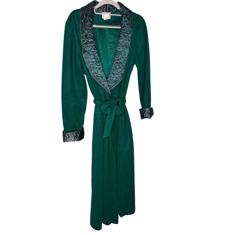 Vintage Laura Ashley Emerald Green quilted robe